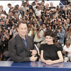 Tom Hanks et Audrey Tautou - Photocall de l'équipe du film "Da Vinci Code" lors du 59ème festival de Cannes le 17 mai 2006