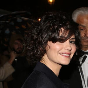 Audrey Tautou à l'arrivée de la 11ème cérémonie des Globes de Cristal au Lido à Paris le 30 janvier 2017. © Bestimage 