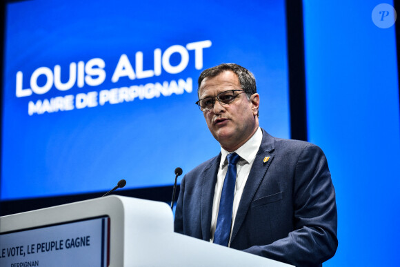 Louis Aliot, maire de Perpignan - Meeting de Marine Le Pen, candidate RN à l'élection présidentielle, à Perpignan le 7 avril 2022