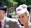 Zara Phillips (Zara Tindall) et son mari Mike Tindall lors du premier jour de la Royal Ascot 2022 à l'hippodrome d'Ascot dans le Berkshire, Royaume Uni, le 14 juin 2022. 