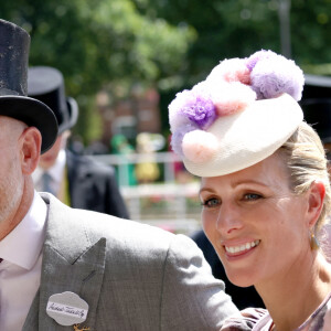 Zara Phillips (Zara Tindall) et son mari Mike Tindall lors du premier jour de la Royal Ascot 2022 à l'hippodrome d'Ascot dans le Berkshire, Royaume Uni, le 14 juin 2022. 