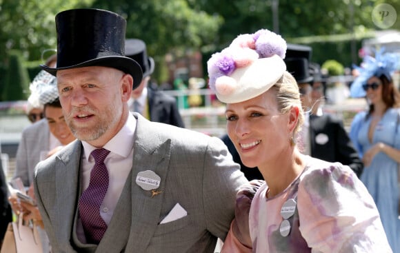 Zara Phillips (Zara Tindall) et son mari Mike Tindall lors du premier jour de la Royal Ascot 2022 à l'hippodrome d'Ascot dans le Berkshire, Royaume Uni, le 14 juin 2022. 