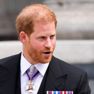 Le prince Harry, duc de Sussex, et Meghan Markle, duchesse de Sussex - Les membres de la famille royale et les invités lors de la messe célébrée à la cathédrale Saint-Paul de Londres, dans le cadre du jubilé de platine (70 ans de règne) de la reine Elisabeth II d'Angleterre. Londres, le 3 juin 2022. 