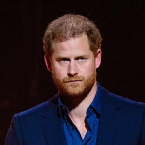 Le prince Harry, duc de Sussex, lors de la cérémonie de clôture des Invictus Games 2020 à La Haye, Pays-Bas, le 22 avril 2022. 