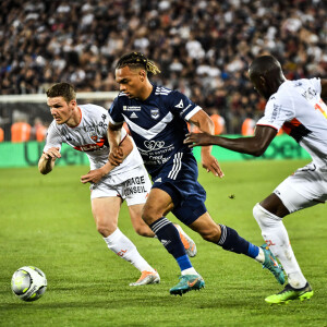 Sekou Mara (gir) vs lors du match de championnat de Ligue 1 Uber Eats opposant les Girondins de Bordeaux au FC Lorient au stade Matmut Atlantique à Bordeaux, France, le 14 mai 2022. Le match s'est terminé par un match nul 0-0. © Thierry Breton/Panoramic/Bestimage