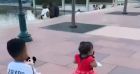 Kingsley Coman et sa famille à Disneyland Paris