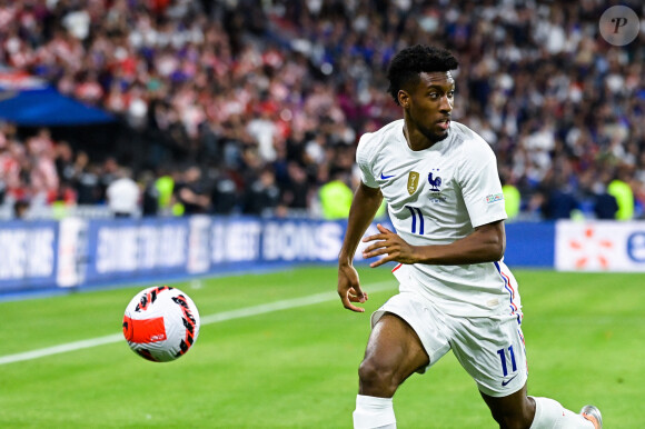 Kingsley Coman - Match de la 4ème journée de la Ligue des Nations entre la France et la Croatie au Stade de France à Saint-Denis le 13 juin 2022.
