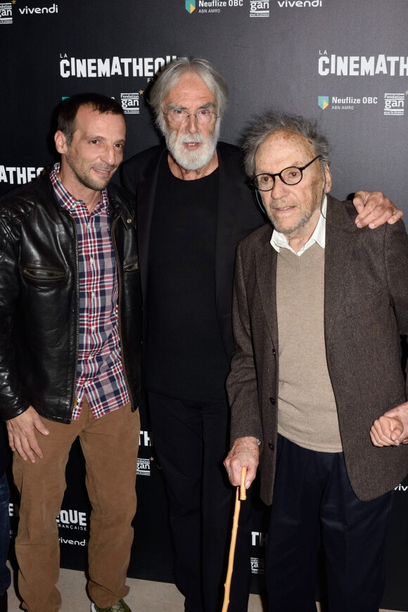 Mathieu Kassovitz, Michael Haneke et Jean-Louis Trintignant - Avant première du film "Happy End" à la cinémathèque à Paris le 18 septembre 2017. © Giancarlo Gorassini/Bestimage