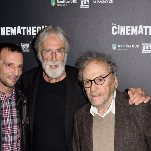 Mathieu Kassovitz, Michael Haneke et Jean-Louis Trintignant - Avant première du film "Happy End" à la cinémathèque à Paris le 18 septembre 2017. © Giancarlo Gorassini/Bestimage