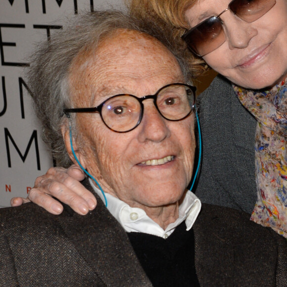 Jean-Louis Trintignant et Nadine Trintignant au cinéma L'Arlequin, à Paris, le 6 novembre 2016. © Coadic Guirec/Bestimage 