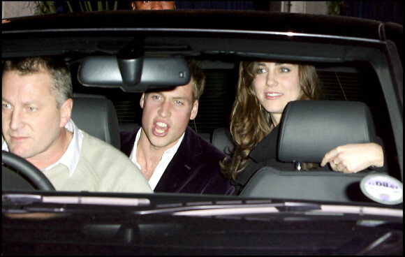 Le prince William et Kate Middleton quittent The Embassy Club, à Londres.