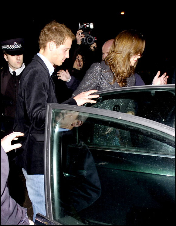 Le prince William et Kate Middleton quittent Boujis, à Londres