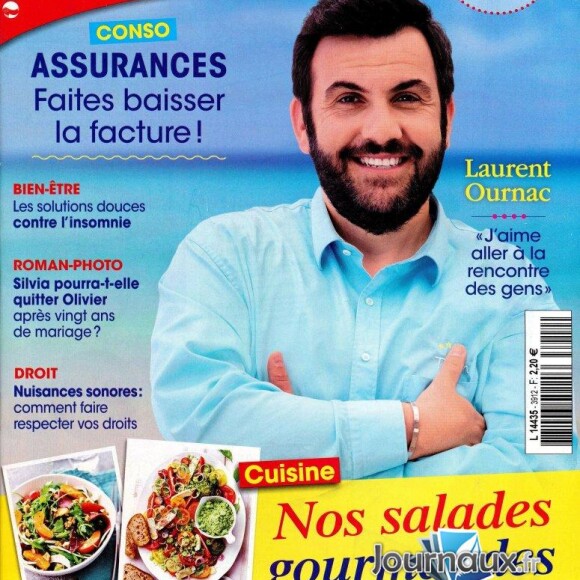 Laurent Ournac fait la une du magazine "Nous Deux", mardi 21 juin 2022.