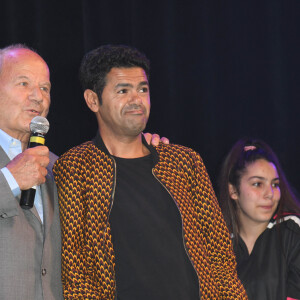 Marc Ladreit de Lacharrière et Jamel Debbouze - Finale du Trophée d'Impro Culture & Diversité, au Théâtre de la Madeleine Paris le 27 mai 2019. © Coadic Guirec / Bestimage