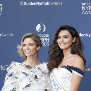 Sylvie Tellier et Diane Leyre, miss France 2022 - Cérémonie de clotûre du 61ème Festival de Télévision de Monte Carlo le 21 juin 2022. © Denis Guignebourg/Bestimage