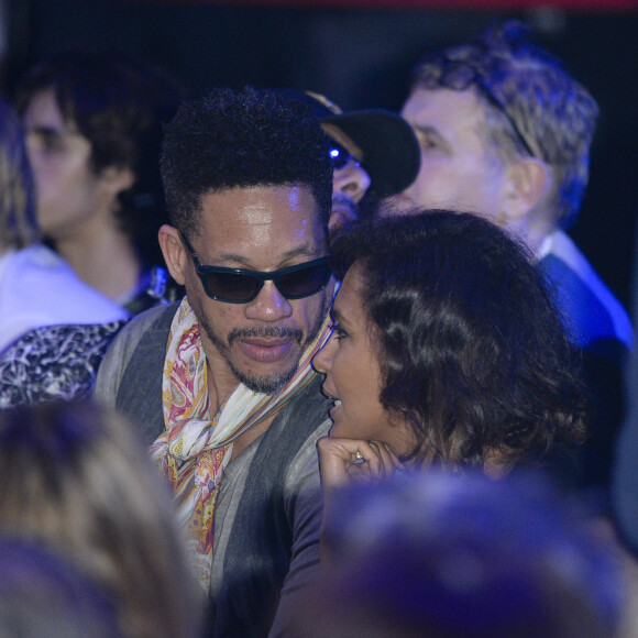 JoeyStarr et Karine Le Marchand au match de boxe "La Conquête" Acte 4 T.Yoka VS C.Leonet au palais des sports de Paris le 7 avril 2018 (Victoire de T.Yoka au 5 ème round) © Pierre Perusseau / Bestimage 