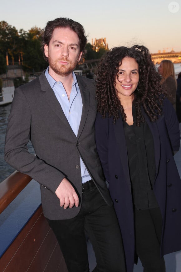 Exclusif - Alexis Puterflam (DG Elektra), Jessica Deplasse - Thierry Chassagne reçoit les insignes de Chevalier dans l'Ordre de la Légion d'Honneur des mains de Lévon Sayan sur le bateau "Le Paris" au port Debilly dans le quartier de Chaillot du 16ème arrondissement de Paris, France, le 13 juin 2022. © Bertrand Rindoff/Bestimage