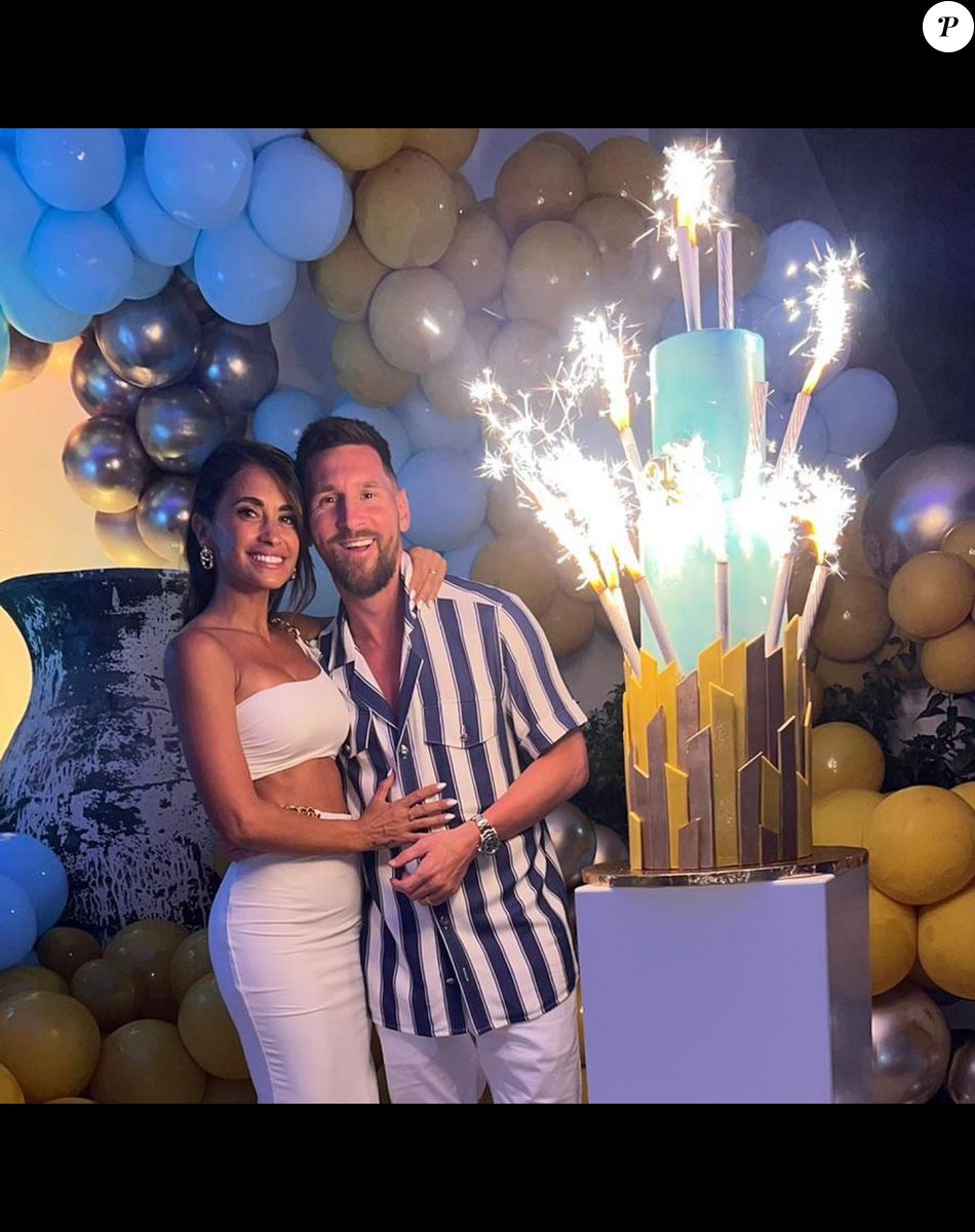 Lionel Messi fête ses 35 ans avec sa femme Antonela.