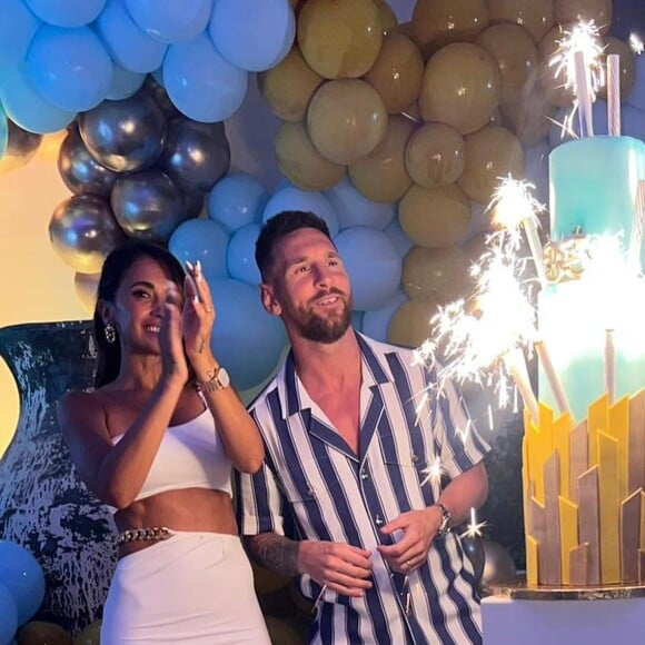 Lionel Messi fête ses 35 ans avec sa femme Antonela.