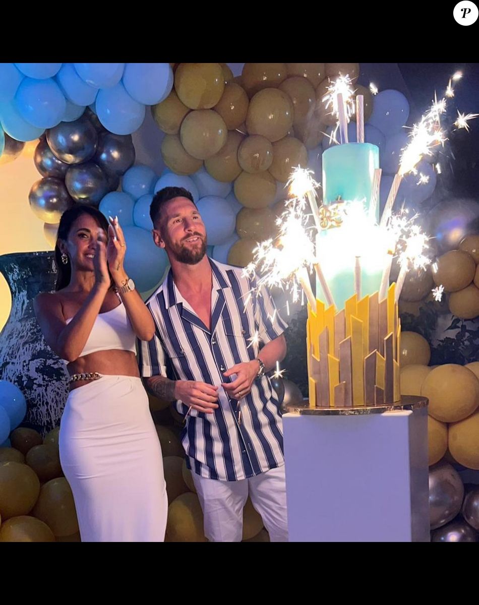 Lionel Messi fête ses 35 ans avec sa femme Antonela.