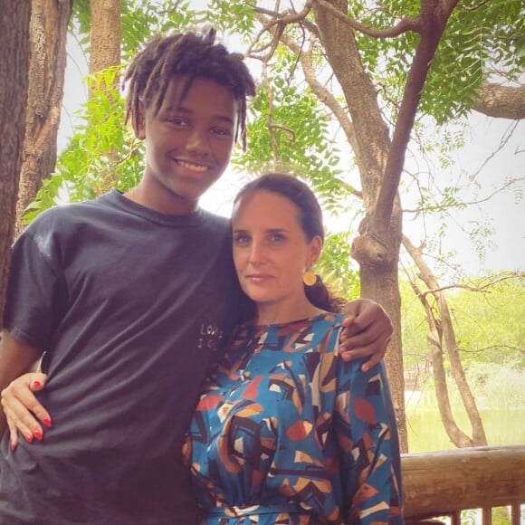 Hélène Sy et son fils Tidiane, au Sénéga en vacances en juin 2022
