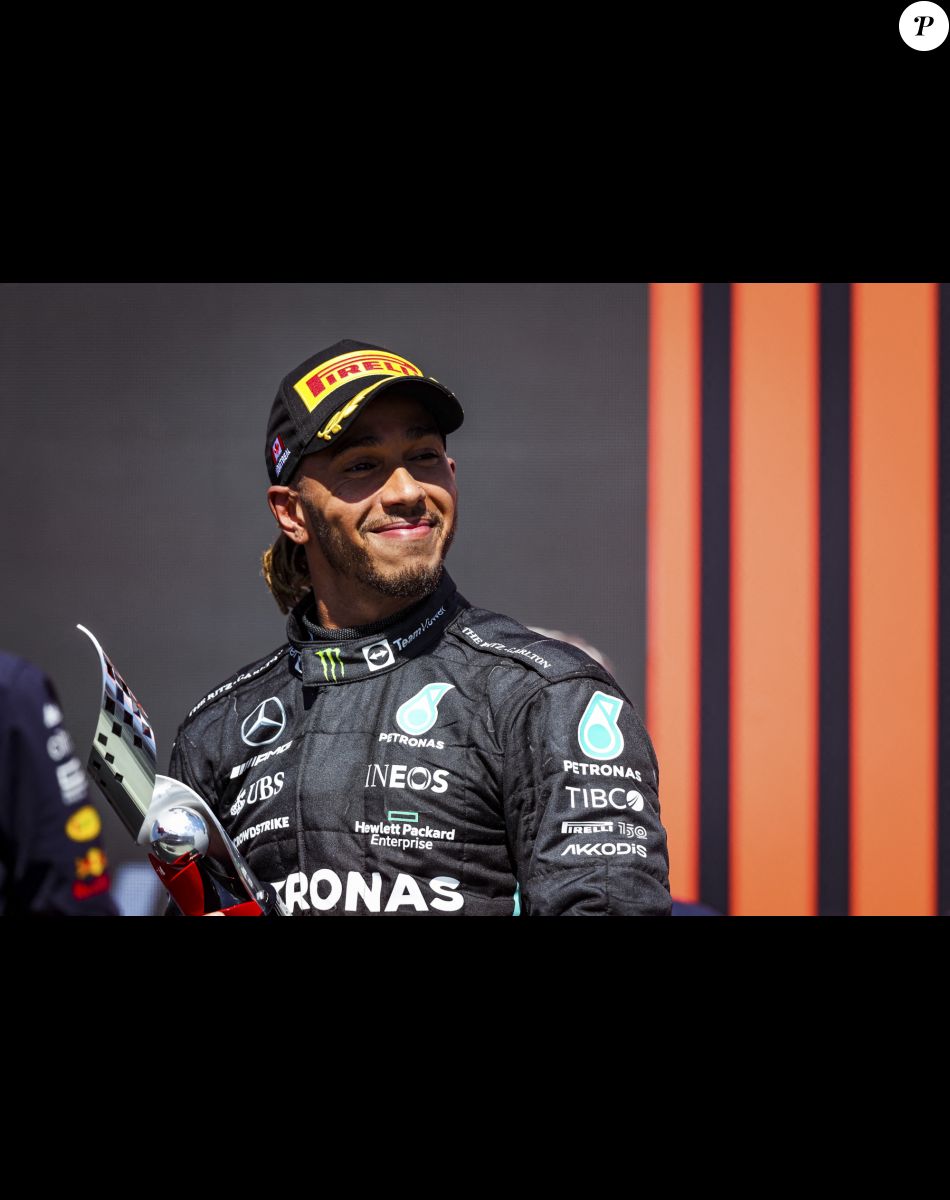 Lewis Hamilton (GBR Mercedes-AMG Petronas F1 Team) - Les pilotes sur le podium lors du Grand Prix de Formule 1 (F1) du Canada à Montréal, le 19 juin 2022. © Hoch Zwei via Zuma Press/Bestimage