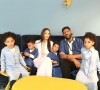 Rofrane et Nasser Bambara de "Familles nombreuses" avec leurs enfants