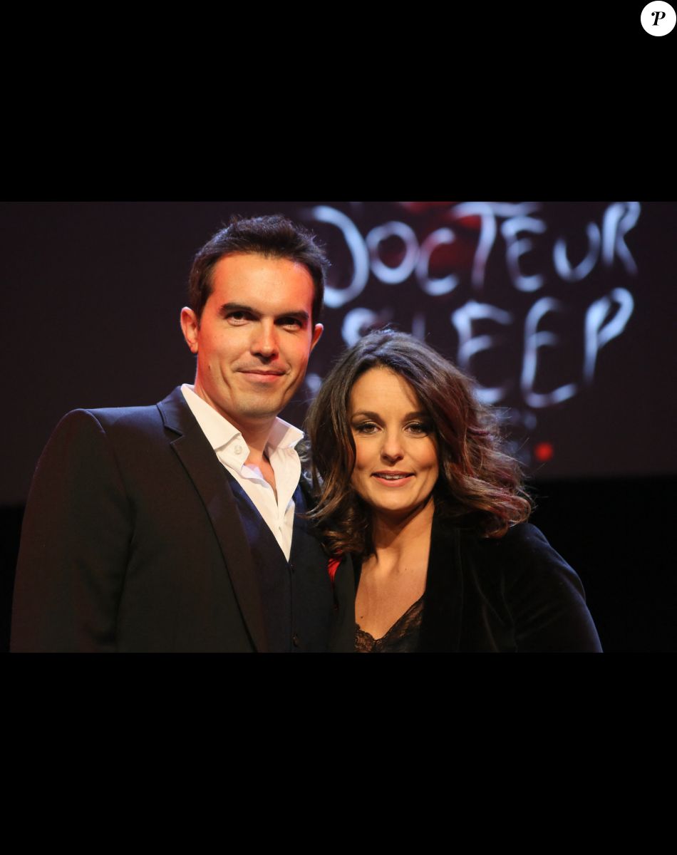 Maxime Chattam et sa femme Faustine Bollaert - Paris, le 16 11 2013 - Débat avec Stephen King au Grand Rex