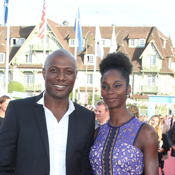 Harry Roselmack et sa femme Chrislaine avant la projection du film 'Free state of Jones' lors du 42ème Festival du cinéma Américain de Deauville à Deauville, le 3 Septembre 2016. © Denis Guignebourg/BestImage 