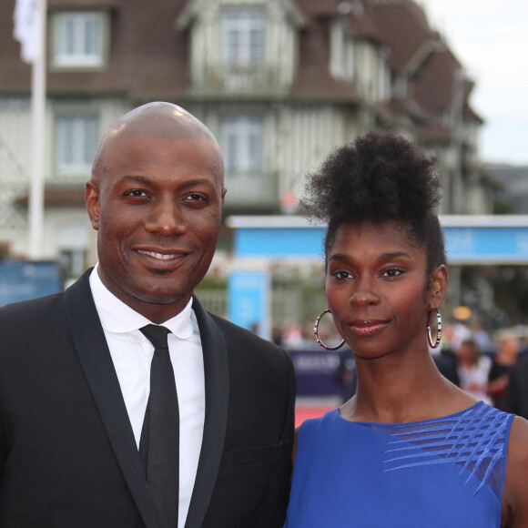 Harry Roselmack et sa femme Chrislaine - Ouverture du 42ème Festival du cinéma Américain de Deauville le 2 septembre 2016. © Denis Guignebourg/Bestimage 