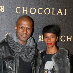 Harry Roselmack et sa femme Chrislaine - Avant-première du film "Chocolat" au Gaumont Champs-Elysées Marignan à Paris, le 1er février 2016. © Christophe Aubert via Bestimage 