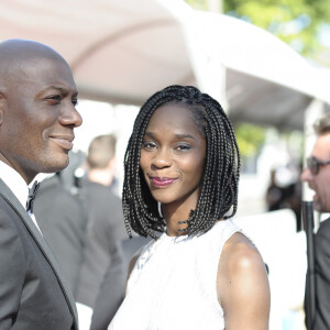 Harry Roselmack et sa femme Chrislaine - Arrivées à la montée des marches du film "Elle" lors du 69ème Festival International du Film de Cannes. Le 21 mai 2016. 