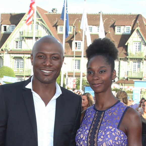 Harry Roselmack et sa femme Chrislaine avant la projection du film 'Free state of Jones' lors du 42ème Festival du cinéma Américain de Deauville à Deauville, le 3 Septembre 2016. © Denis Guignebourg/BestImage 