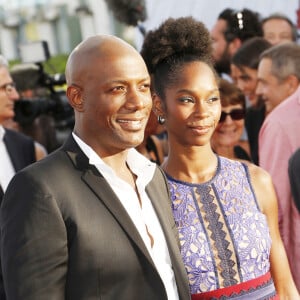 Harry Roselmack et son épouse Chrislaine - People sur le tapis rouge du 42ème Festival du cinéma Américain de Deauville. © Christophe Aubert via Bestimage 