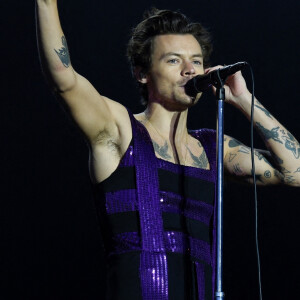 Harry Styles en concert au "War Memorial Park" à Coventry, le 29 mai 2022.