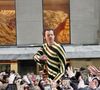 Harry Styles donnant un concert devant le Rockefeller Center pour l'émission NBC Today à New York