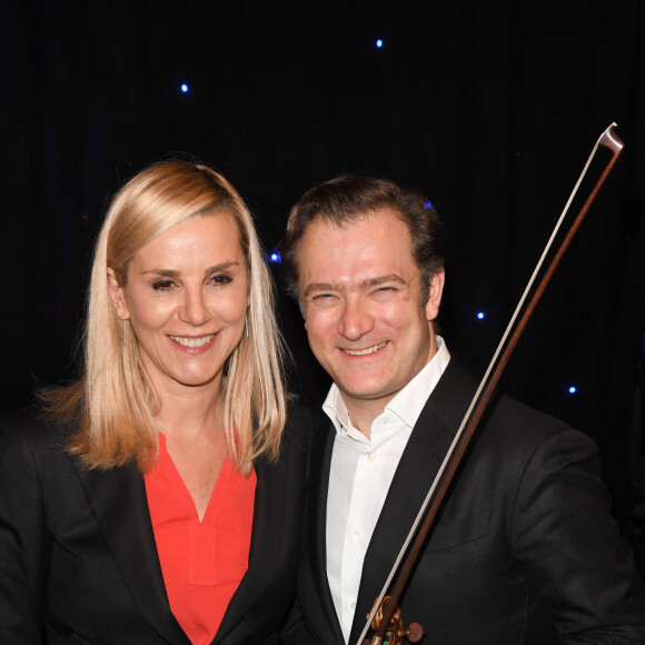 Laurence Ferrari et son mari Renaud Capuçon - Inauguration de la statue de cire de "Renaud Capuçon" au musée Grévin à Paris le 9 mars 2020. © Coadic Guirec/Bestimage