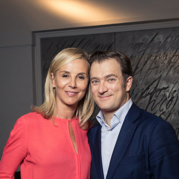 Exclusif - Renaud Capuçon et sa femme Laurence Ferrari - Backstage du concert unique "Au cinéma" de Renaud Capuçon à l'Olympia à Paris le 14 octobre 2018. © Dominique Jacovides - Cyril Moreau/Bestimage