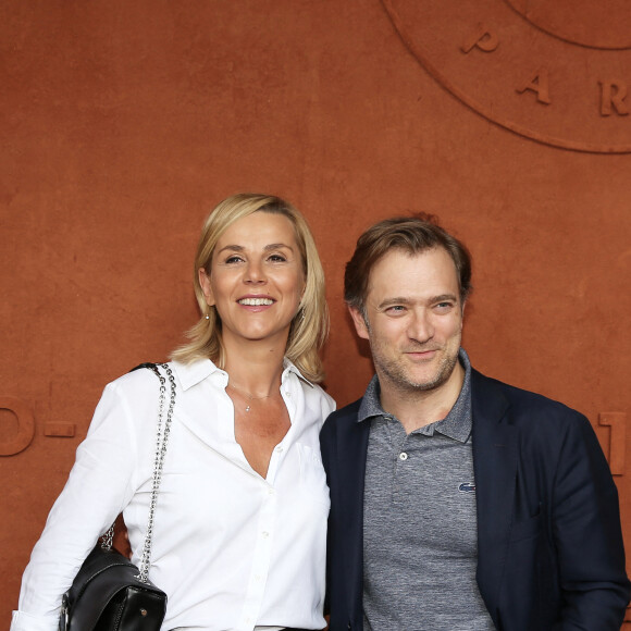 Laurence Ferrari et son mari Renaud Capucon au village des Internationaux de France de Tennis de Roland Garros à Paris le 2 juin 2018. © Dominique Jacovides-Cyril Moreau / Bestimage