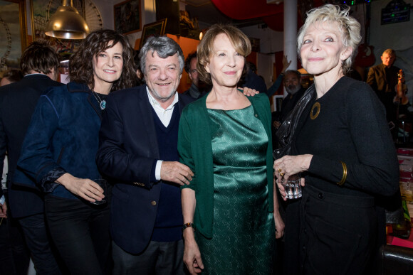 Semi-Exclusif - No Web - Valérie Lemercier, Jean-Louis Borloo, Nathalie Baye et Tonie Marshall - Soirée en l'honneur de Nathalie Baye, organisée par Louis Michel Colla, à La Chope des Puces, restaurant mythique de Marcel Campion à Saint-Ouen. Le 30 avril 2018 © Cyril Moreau / Bestimage