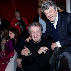 Semi-Exclusif - No Web - Eddy Mitchell et Jean-Louis Borloo - Soirée en l'honneur de Nathalie Baye, organisée par Louis Michel Colla, à La Chope des Puces, restaurant mythique de Marcel Campion à Saint-Ouen. Le 30 avril 2018 © Cyril Moreau / Bestimage