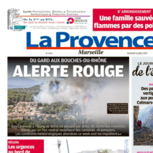 Couverture de "La Provence" du vendredi 8 juillet 2022