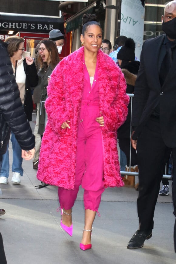 Alicia Keys à la sortie des studios de ABC à New York
