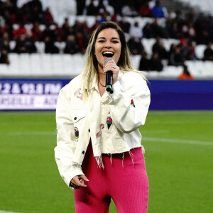 Sophie Tapie lors de la 23 ème journée de championnat de rugby du TOP14 RC Toulon - Toulouse au stade vélodrome à Marseille (match délocalisé) le 23 avril 2022. Victoire du RCT sur Toulouse 19-15. © Norbert Scanella / Panoramic / Bestimahe
