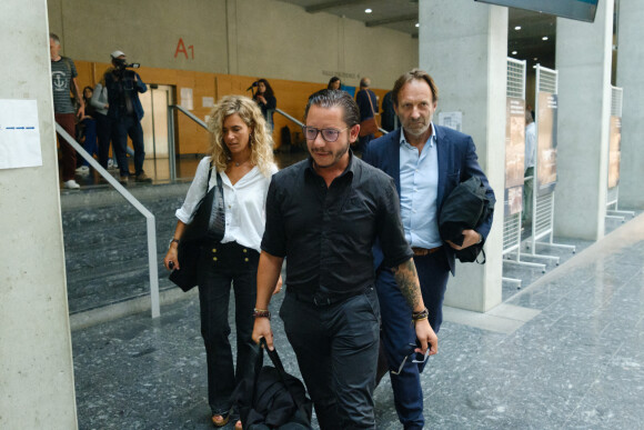 Jean-Baptiste Alary, Emmanuelle Franck et Alexandre Martin, avocats de Cédric Jubillar qui est accusé du meurtre de sa femme Delphine - Tribunal de Toulouse le 9 juin 2022