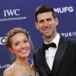 Novak Djokovic et sa femme Jelena Ristic lors de la soirée des "Laureus World sports Awards" à Monaco. © Claudia Albuquerque/Bestimage