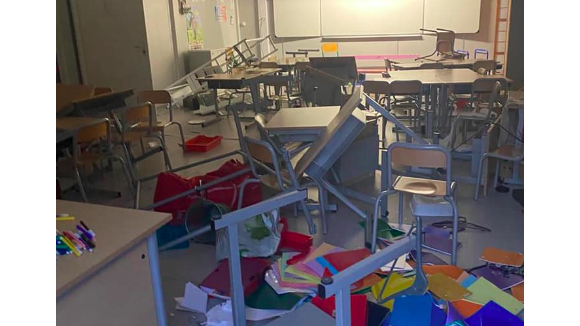 Classe d'école saccagée par des enfants à Bron : images très choquantes et désolantes