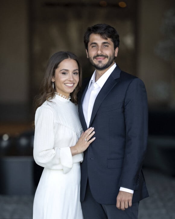 La princesse Iman et son fiancé Jameel Alexander Thermiotis - Photos officielles de la famille royale de Jordanie, à l'occasion des fiançailles de la princesse Iman. Le 6 juillet 2022 