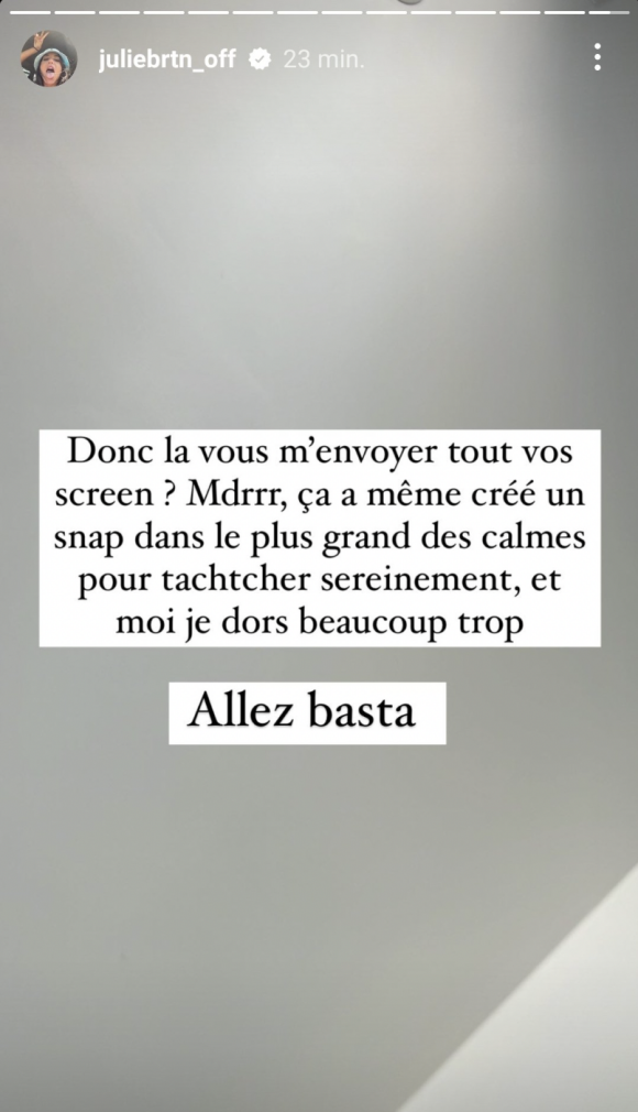 Julie Bertin dévoile les raisons de sa rupture avec Benoît Paire.