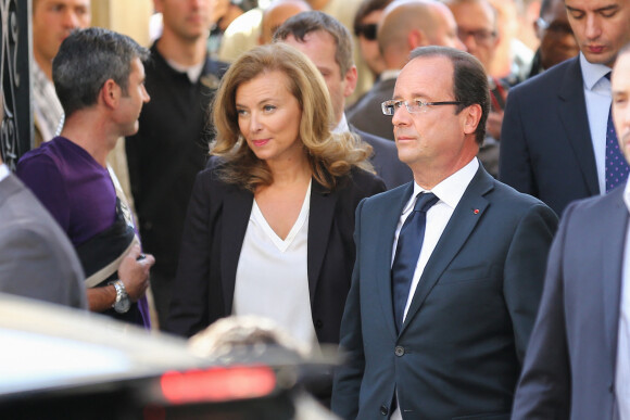 Valérie Trierweiler et François Hollande à l'Élysée le 16 septembre 2012.